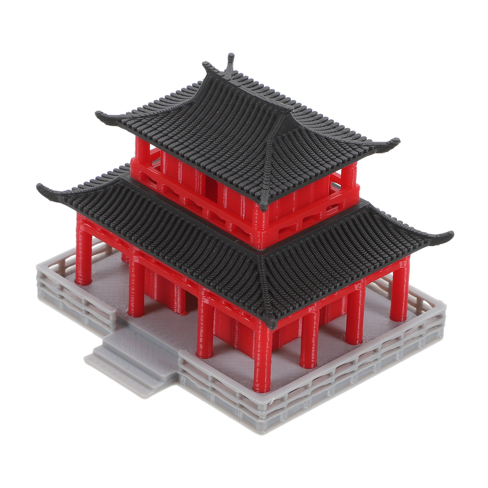 Fish Toy In Aquarium - Paviliun Mini Pagoda Arsitektur Kuno Tiongkok