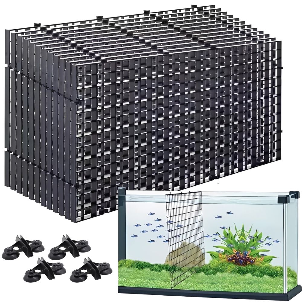 Tank Divider Mesh - 14pcs Set Pembatas Akuarium Jaring Plastik