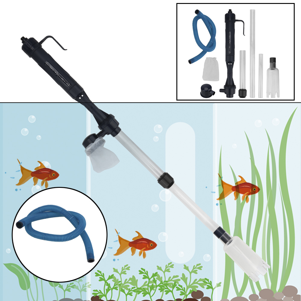Aquarium Fish Waste Collector - Pompa Pengganti Air Listrik Alat Pembersih