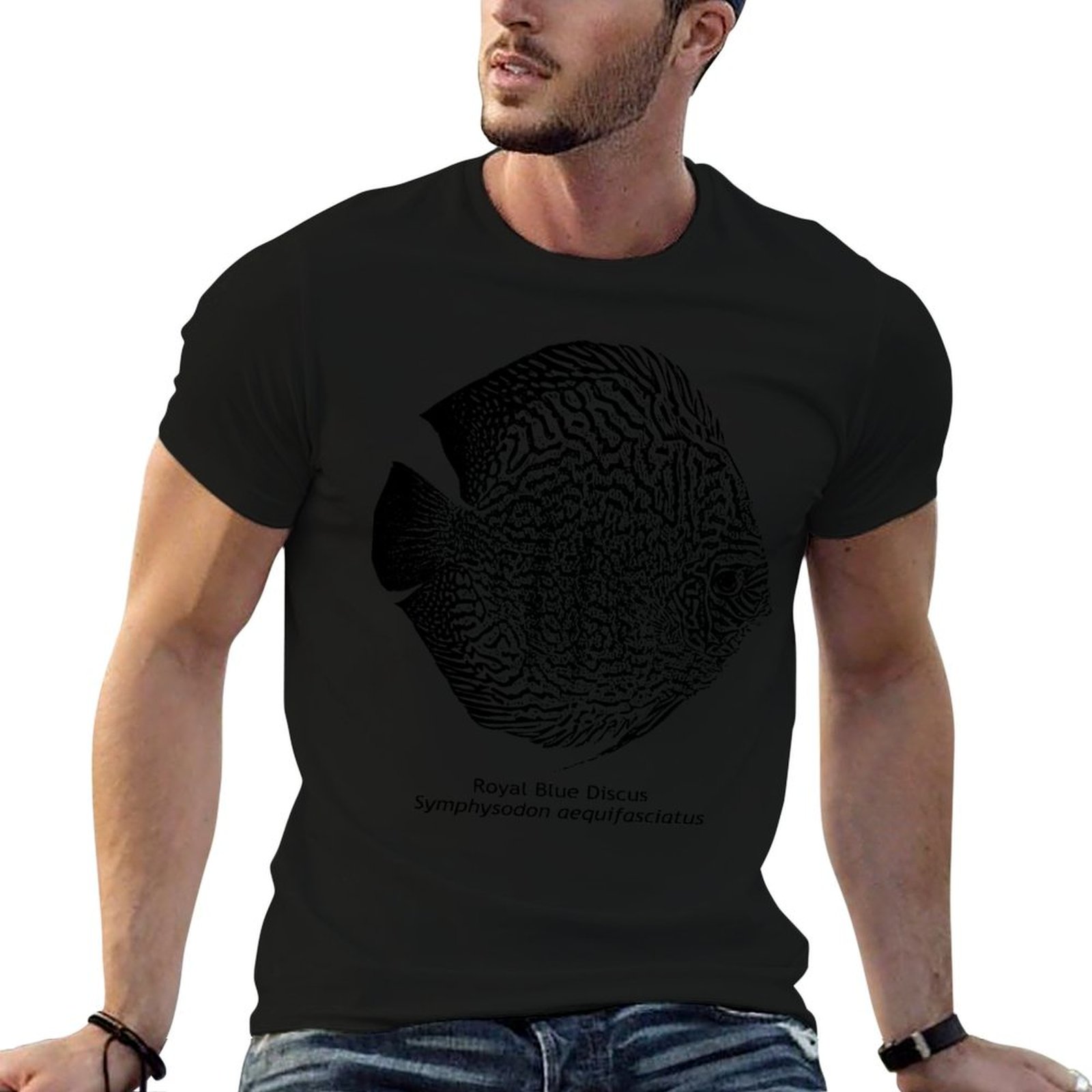 Aquarium Fish Discus - Royal Blue Discus - Kaos Desain