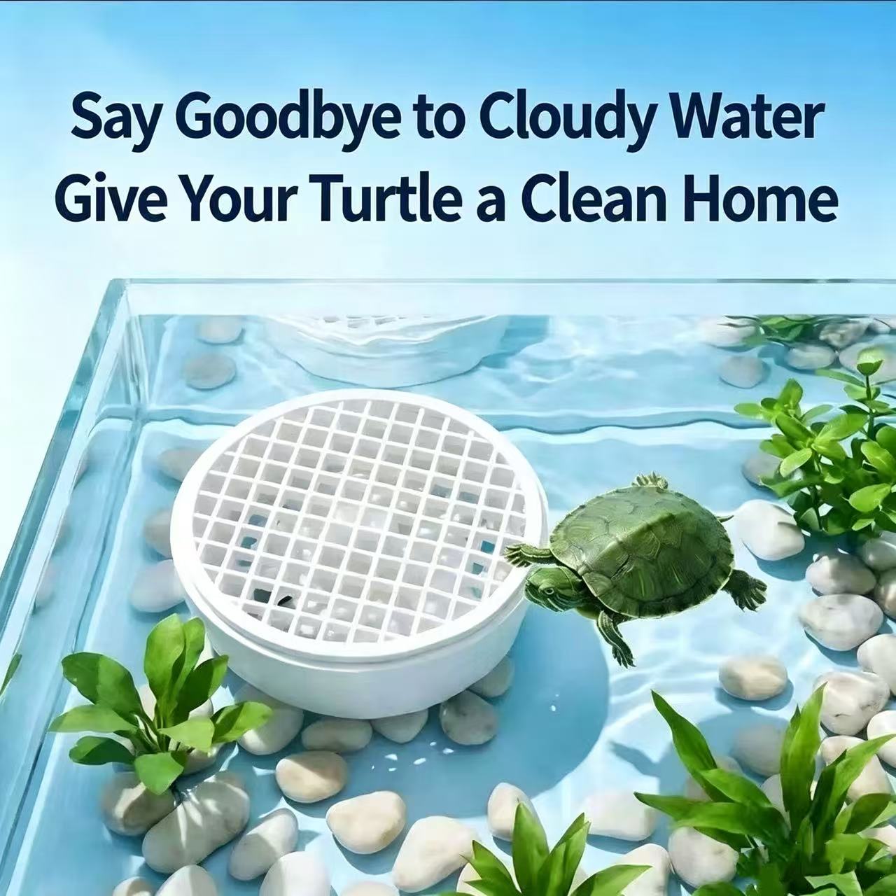 Aquarium Fish Waste Collector - Penangkap Kotoran Kura-kura yang Dapat Dilepas,