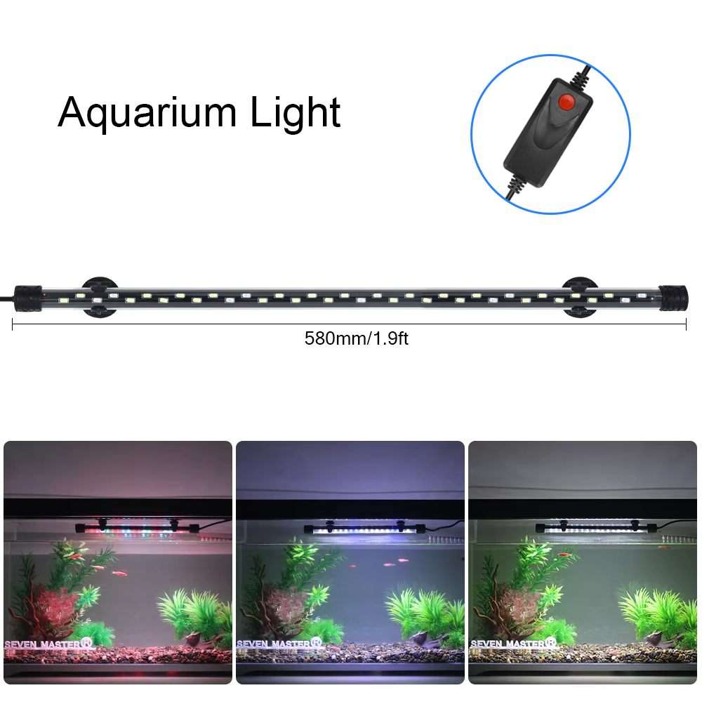 Aquarium Fish Lamp - Lampu LED dekorasi akuarium, 58CM lampu