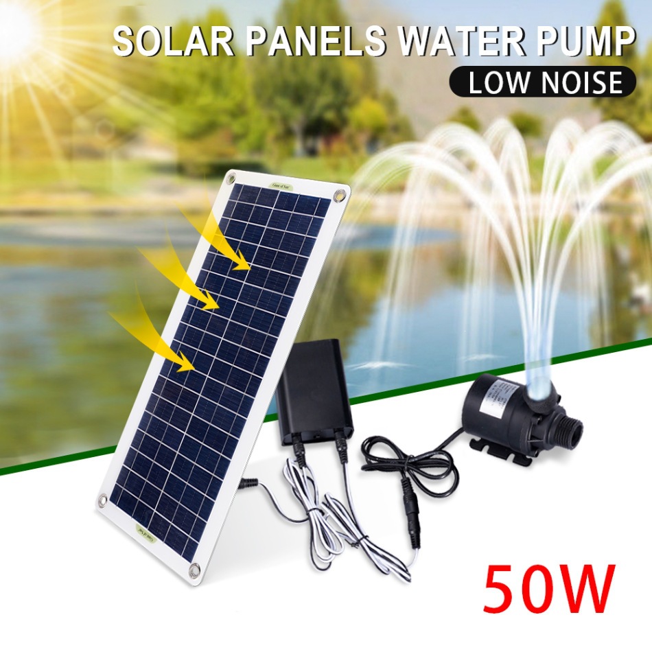 Aquarium Fish In Pond - Set Pompa Air Tenaga Surya 50W