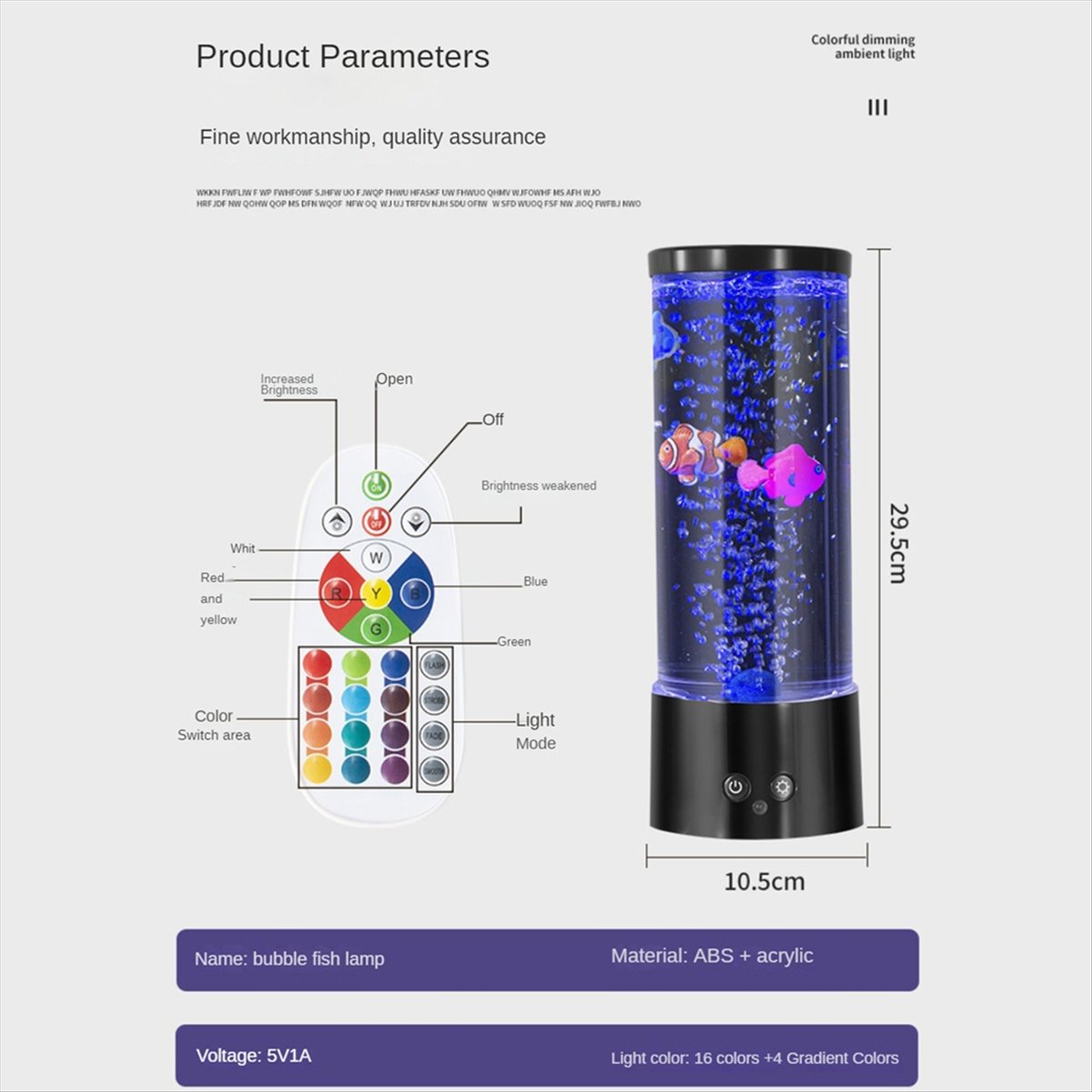 Aquarium Fish Colour - *A99Z Lampu Ikan Mini RGB Bubble