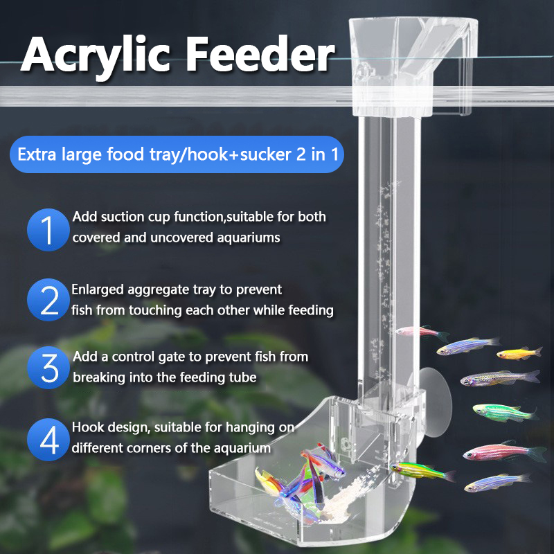 Tabung Pemberi Makan Akrilik u - Aquarium Fish Variety ulasan dan harga