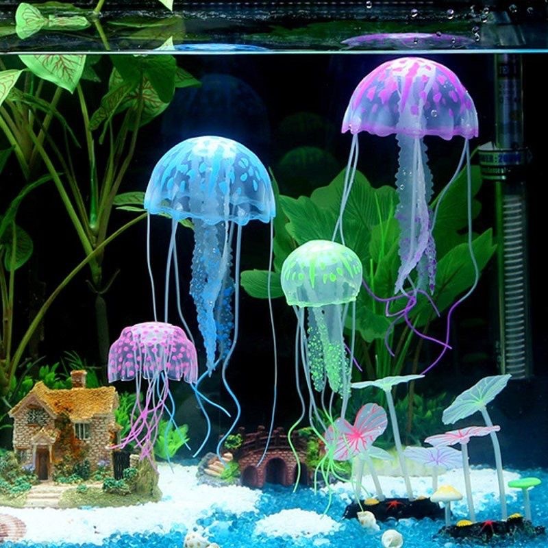 Ornamen Ubur-Ubur Buatan yang  - Aquarium Fish Discus ulasan dan harga