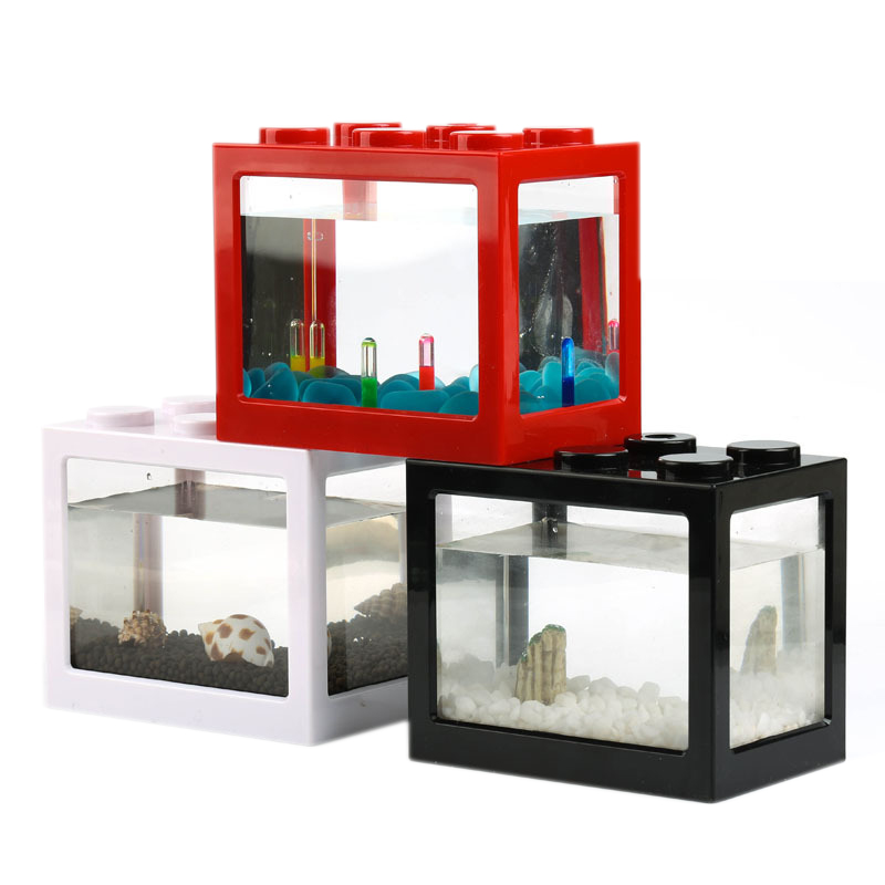 Akuarium Mini 7 Warna untuk Ik - Fish Toy In Aquarium ulasan dan harga