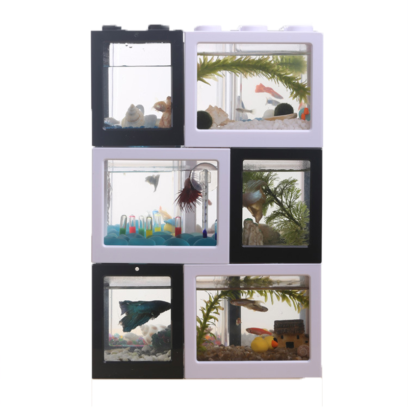 Akuarium Mini 7 Warna untuk Ik - Fish Toy In Aquarium ulasan dan harga