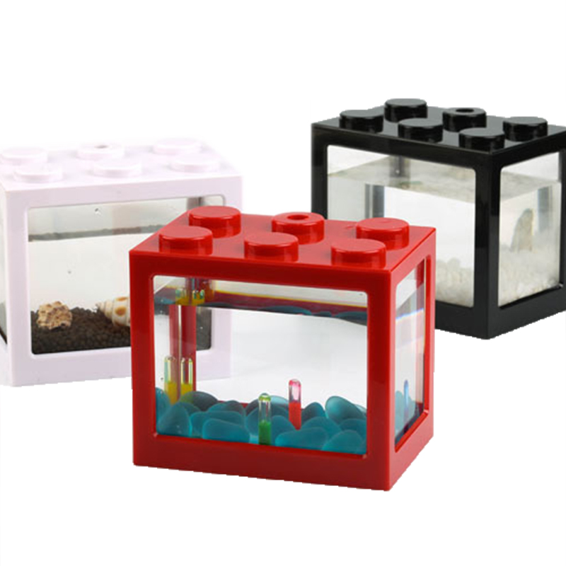 Akuarium Mini 7 Warna untuk Ik - Fish Toy In Aquarium ulasan dan harga