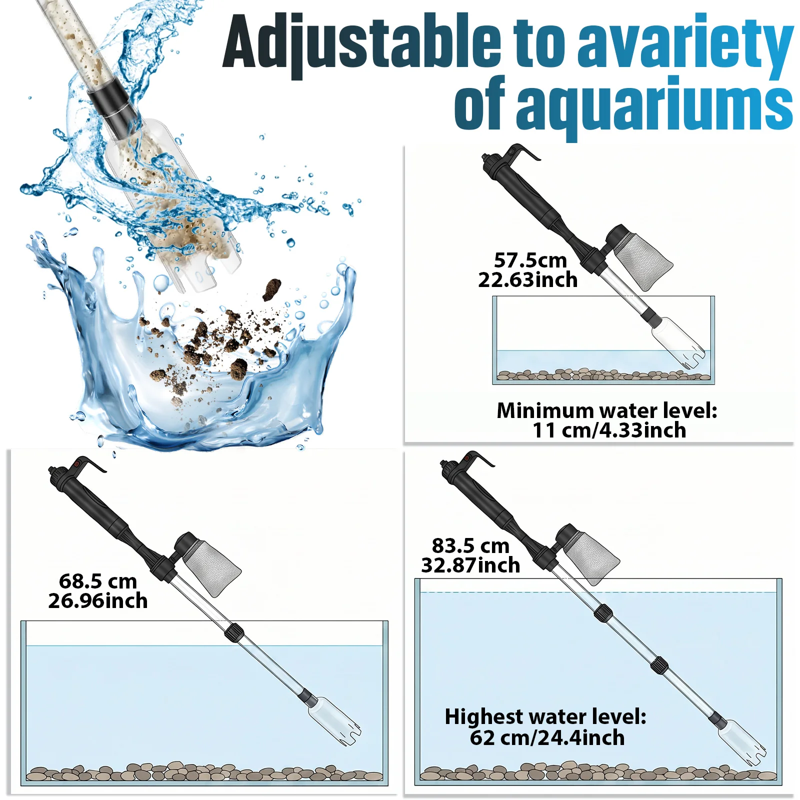 Penyedot Kotoran Akuarium 3 in - Aquarium Fish Waste Collector ulasan dan harga