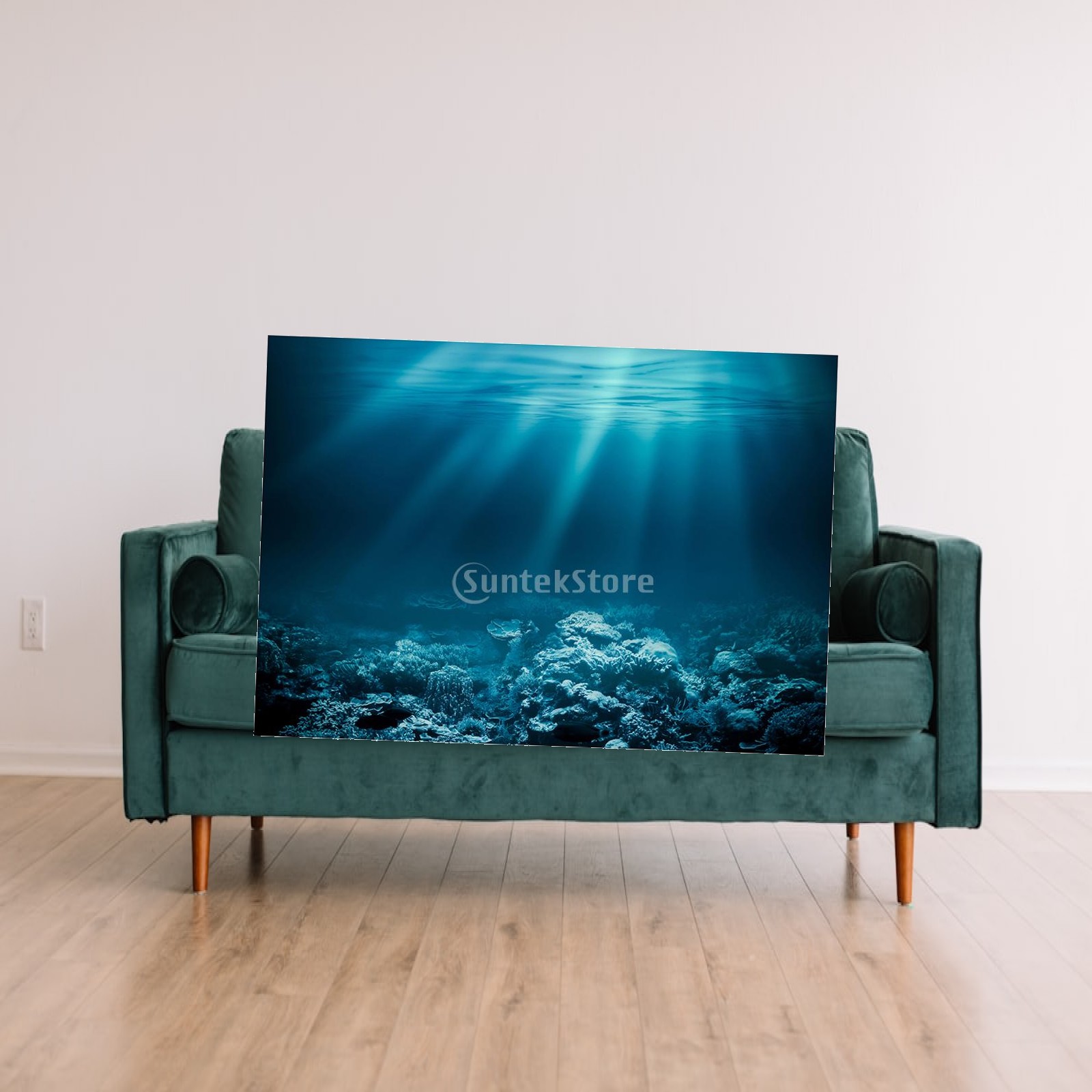 Stiker Poster Akuarium PVC 3D  - Fish In Aquarium Picture ulasan dan harga
