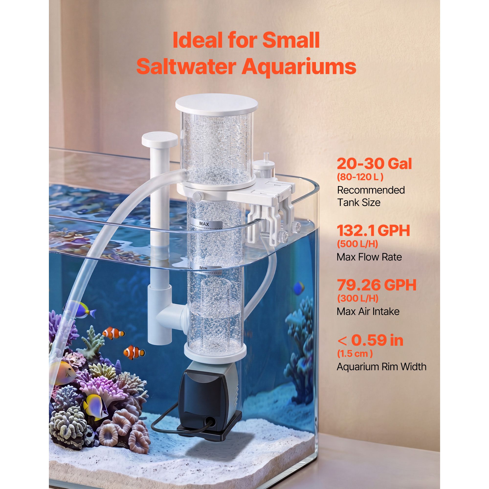 Protein Skimmer untuk Akuarium - Protein Skimmer Reef ulasan dan harga