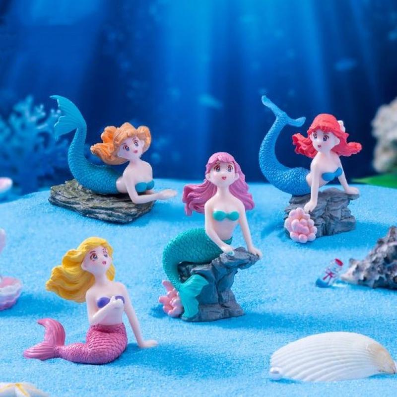 4 Buah Patung Miniatur Hiasan  - Fish Toy In Aquarium ulasan dan harga