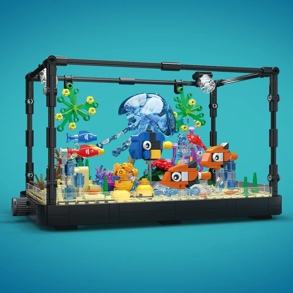 Set Blok Bangunan Akuarium den - Fish Toy In Aquarium ulasan dan harga