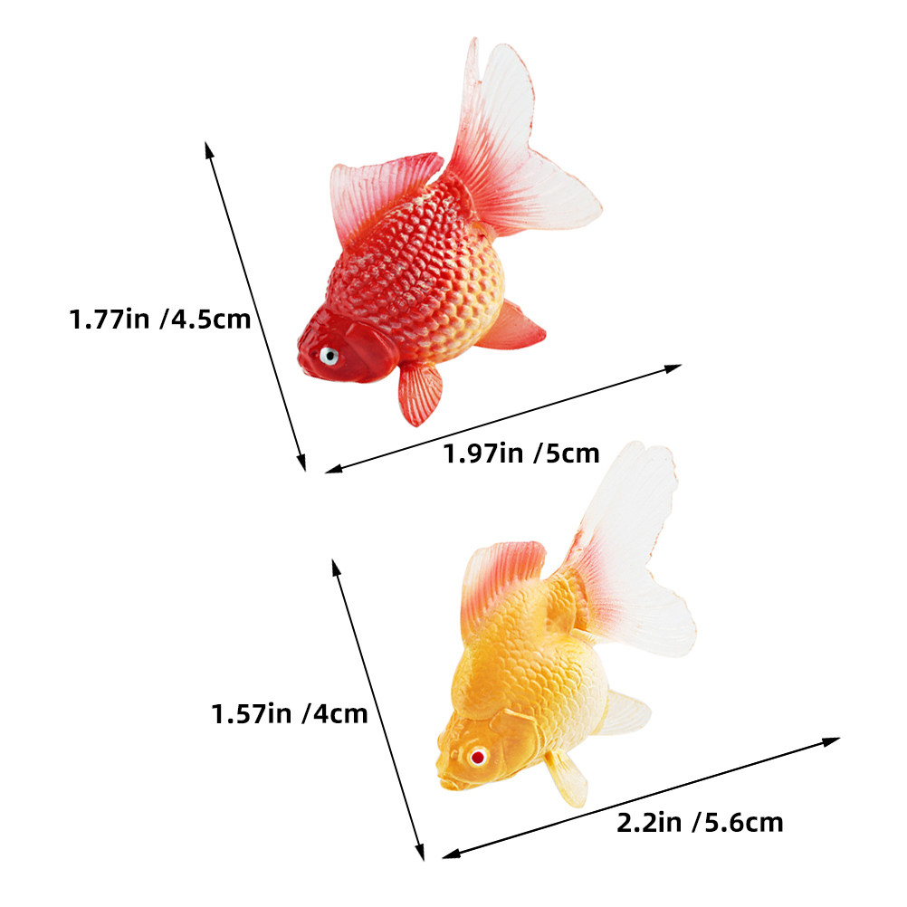 3Pcs Ikan Mas Miniatur Realist - Fish Toy In Aquarium ulasan dan harga