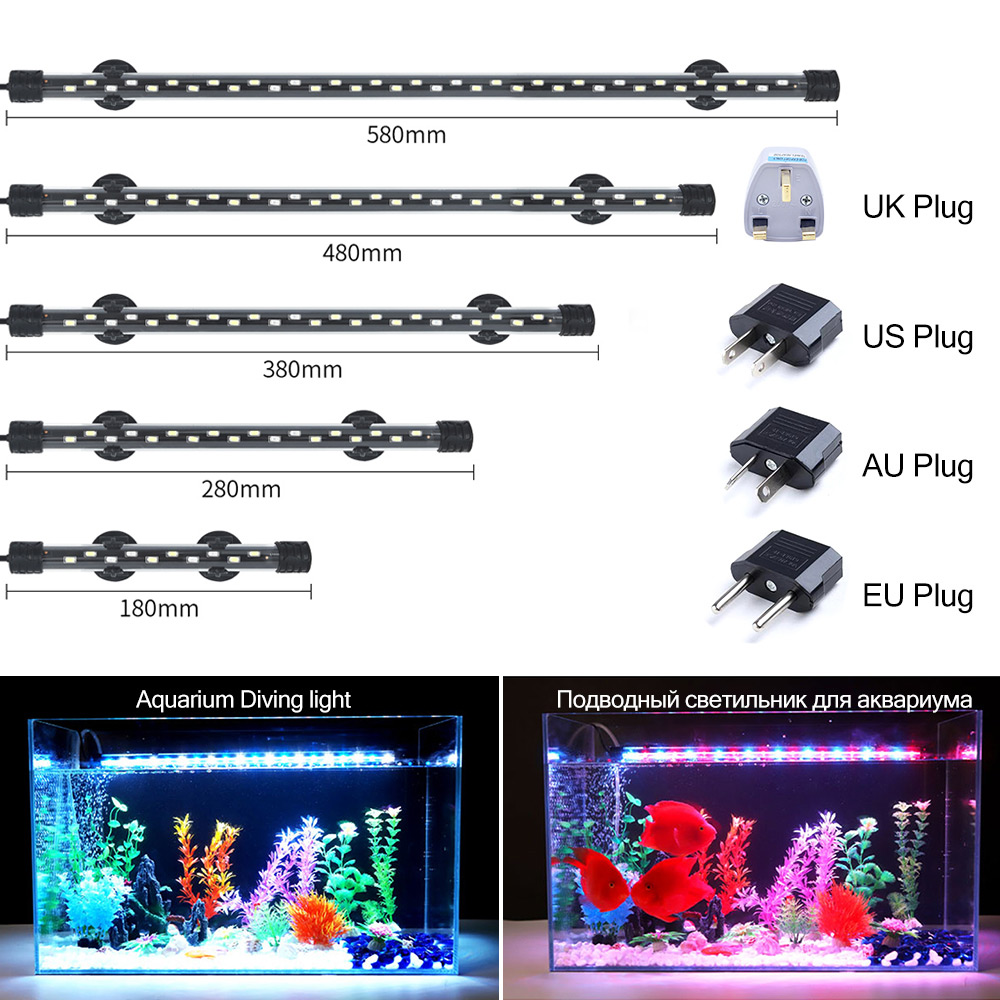 Lampu Akuarium LED 90-260V Lam - Aquarium Fish Lamp ulasan dan harga