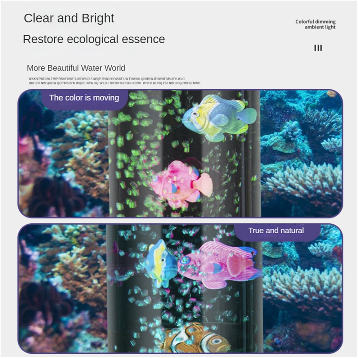 *A99Z Lampu Ikan Mini RGB Bubb - Aquarium Fish Colour ulasan dan harga